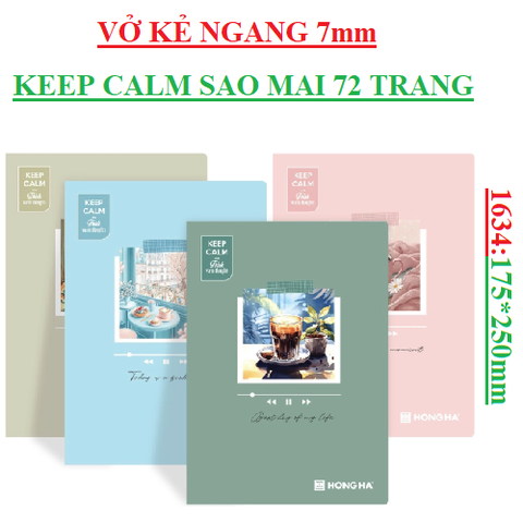 Vở kẻ ngang Sao Mai Keep Calm 7mm 72 trang 1634