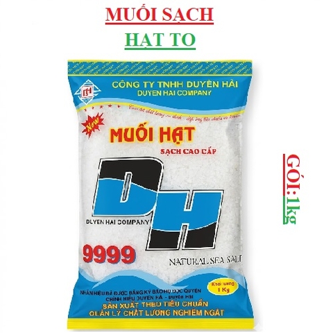 Muối sạch hạt to Duyến Hải gói 1kg