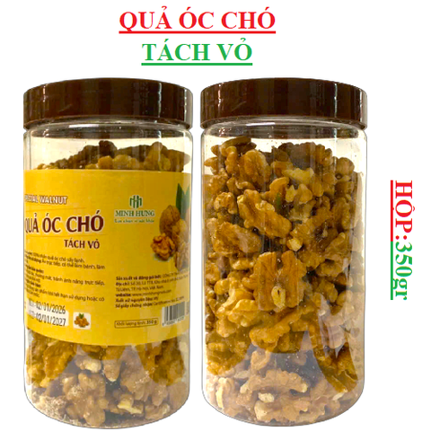 Quả óc chó tách vỏ Minh Hưng hộp trụ 350gr