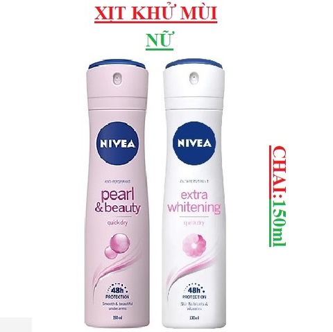Xịt ngăn mùi nữ Nivea chai 150ml
