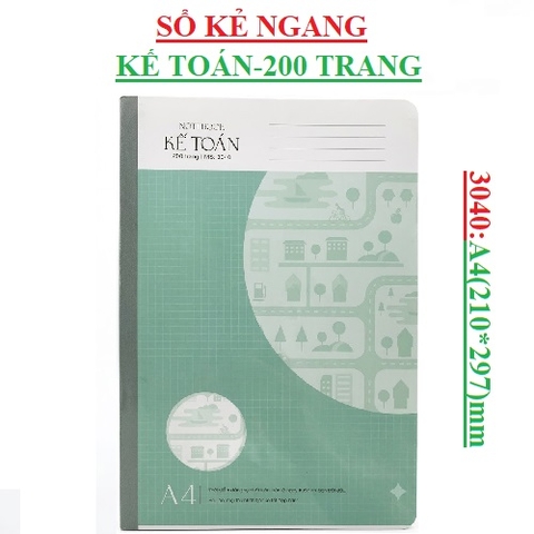 Sổ kế toán kẻ ngang A4 (210*297)mm Hải tiến