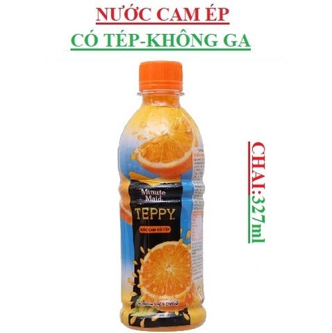Nước cam có tép Teppy chai 327ml