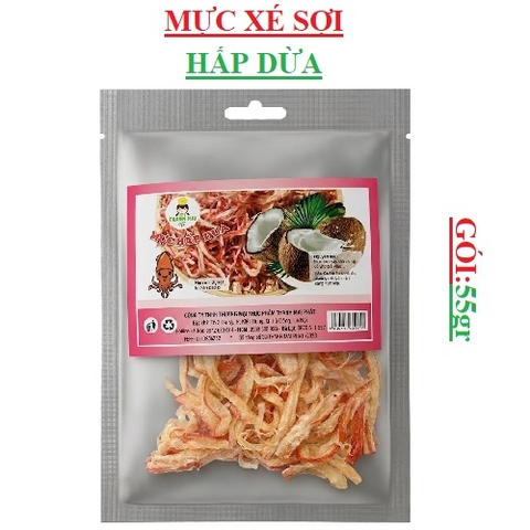 Mực hấp dừa xé sợi thành mai phát gói (50-:-60)gr