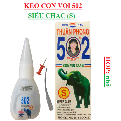 Keo con voi xanh 502 (S) Thuận Phong hộp nhỏ