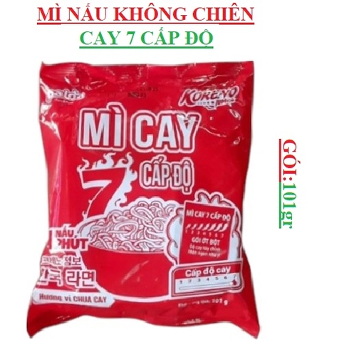 Mì nấu không chiên cay 7 cấp độ jumbo koreno Paldo loại bịch 1kg (10 gói)