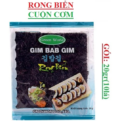 Rong biển gimbab green world gim bab gim 20gr (10 lá)