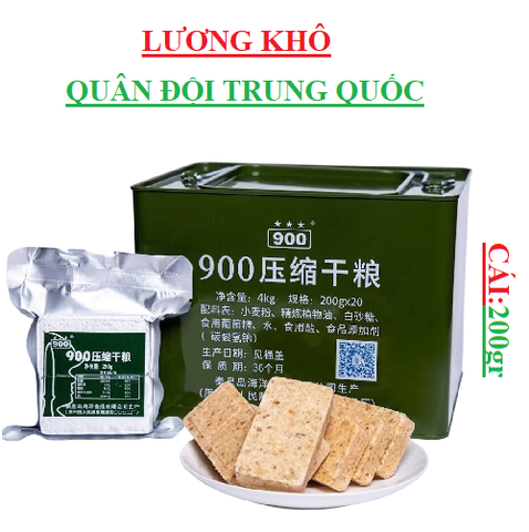 Lương khô quân đội trung quốc  900 gói 200gr