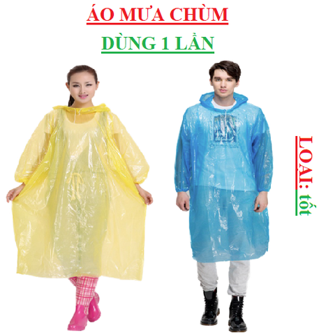 Áo mưa chùm dùng 1 lần