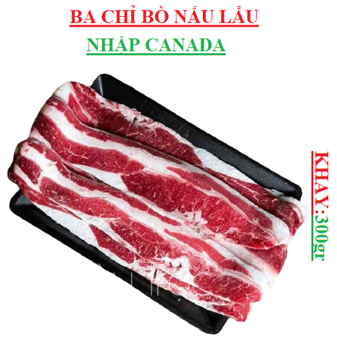Ba chỉ bò lẩu thái lát nhập Canada TPfood khay 300gr