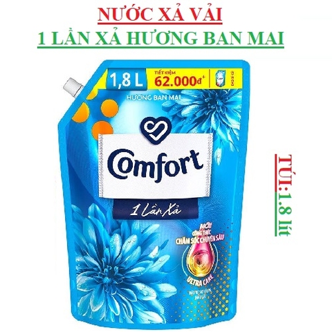 Nước xả vải 1 lần xả Comfort túi (1.6-:-1.9) lít