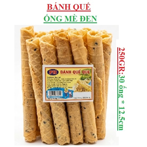 Bánh quế  ống mè đen phi hùng túi 250gr