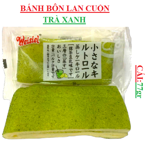 Bánh bông lan cuộn trà xanh Weisiel cái (55-:-78)gr
