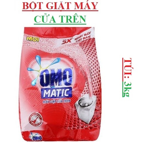 Bột giặt cửa trên omo matic 3kg