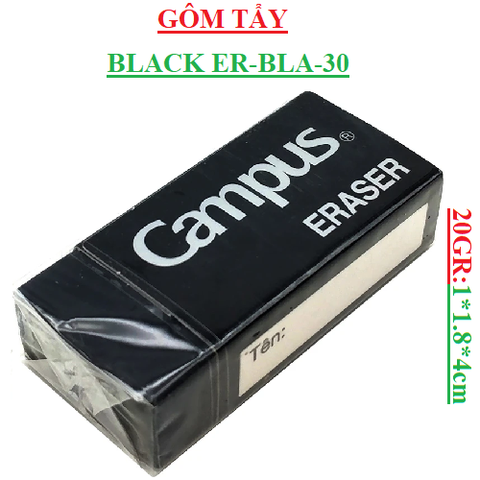 Gôm Tẩy Campus black ERBLA-20 (1*1.8*4)cm KokuyO
