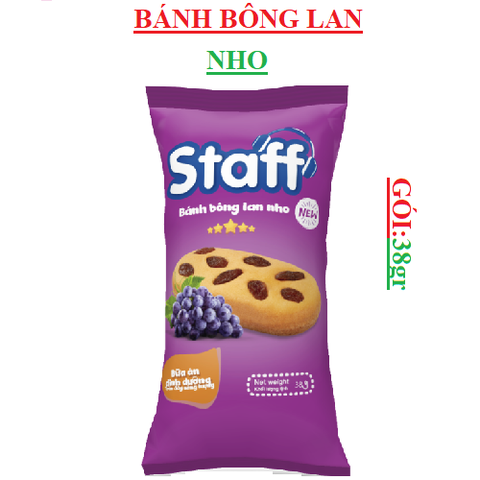 Bánh mì bông lan nho Staff Hữu Nghị  cái(30-:-38)gr