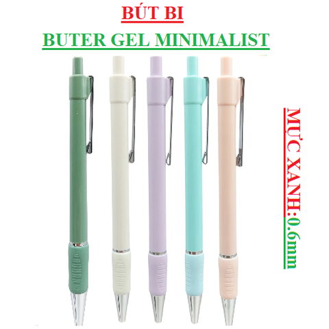 Bút Bi 0.6 mm butter gel minimalist Thiên Long  GELB029  mực xanh