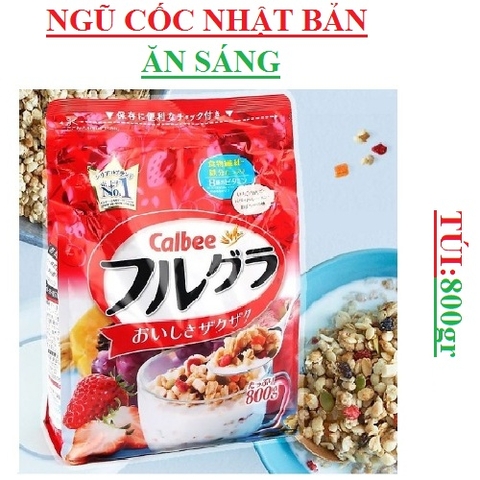 Ngũ cốc ăn sáng nhật bản calbee frugra 800gr