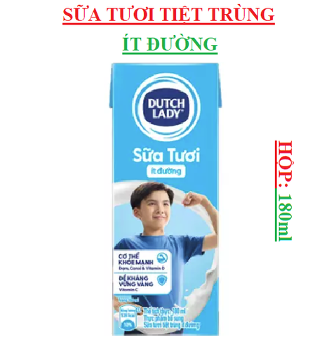Sữa tươi tiệt trùng Cô gái hà lan duch lady hộp 180ml