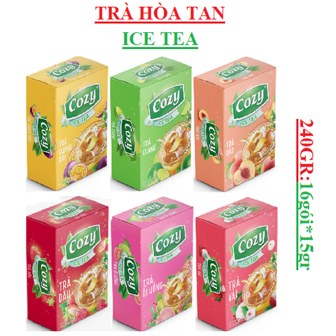 Trà hoà tan Cozy icetea hộp 240gr (16gói*15r)