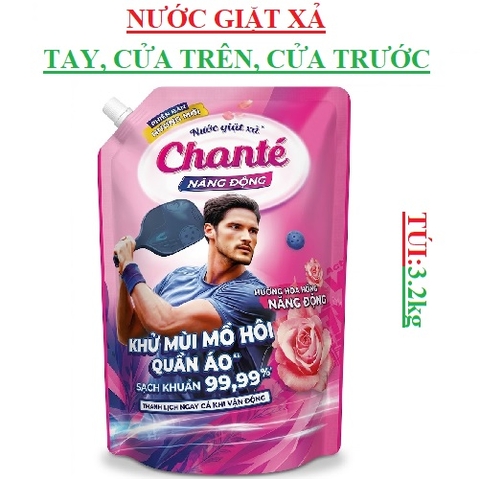Nước giặt xả  Chante túi (2.7-:-3.3)kg
