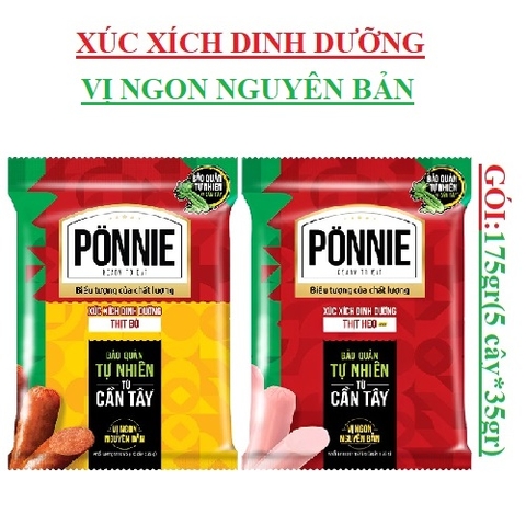 Xúc xích dinh dưỡng Ponnie gói  175gr