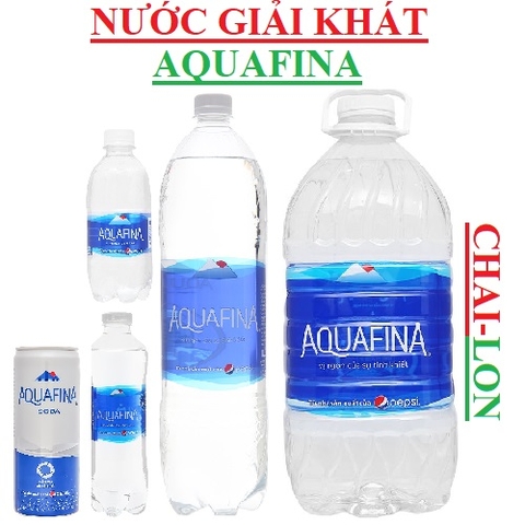 Nước tinh khiết, nước soda aquafina