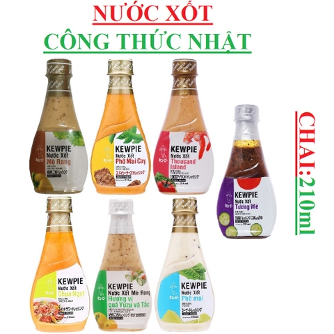 Nước xốt Kewpie công thức Nhật bản chai 210ml