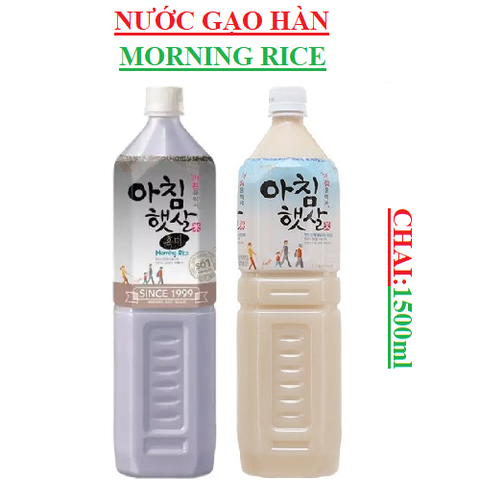 Nước gạo hàn quốc morning rice woongin chai 1500ml