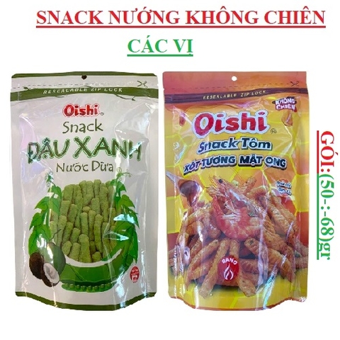 Snack nướng không chiên Oishi gói 65g