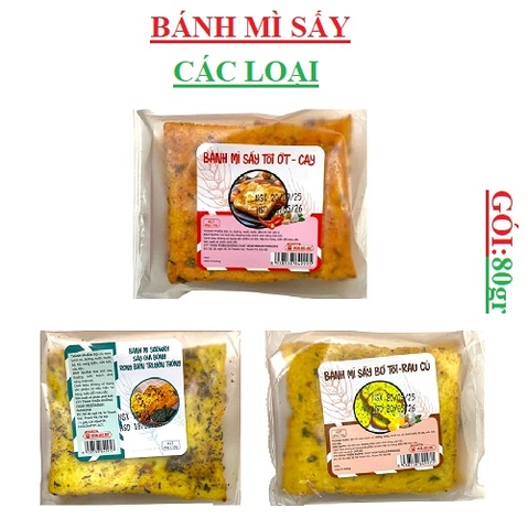 Bánh mì sấy vegetarian gói 80gr