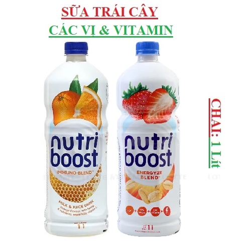 Nước uống sữa trái cây Nutri boost chai 1 lít