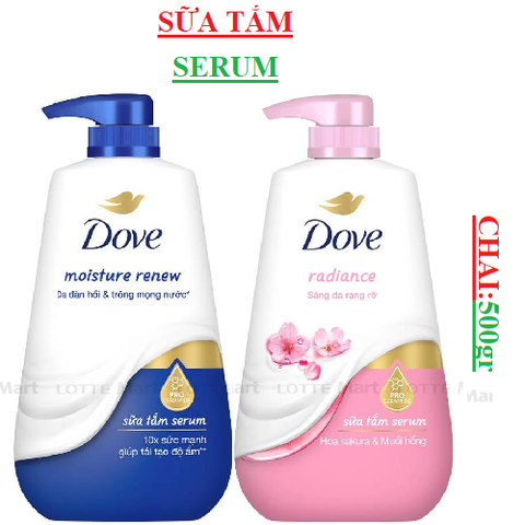 Sữa tắm serum dove chai (450-:-500)gr