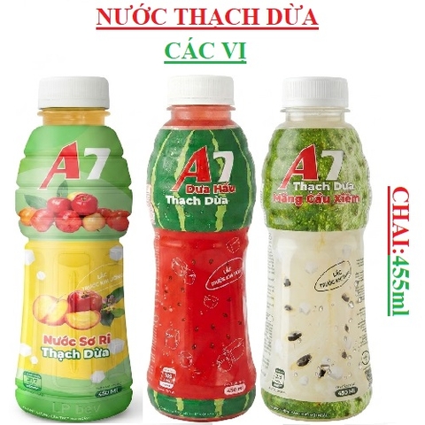 Nước thạch dừa A7 Lai Phú chai (400-:-455)ml
