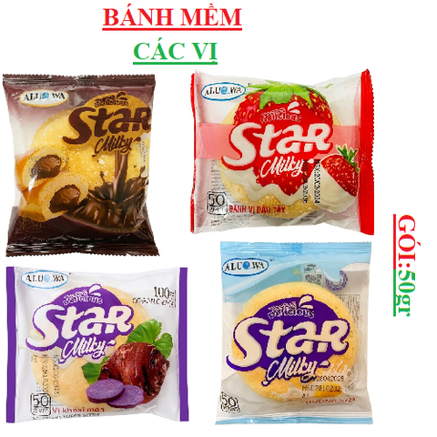 Bánh mềm Star milky aluowa gói 50gr