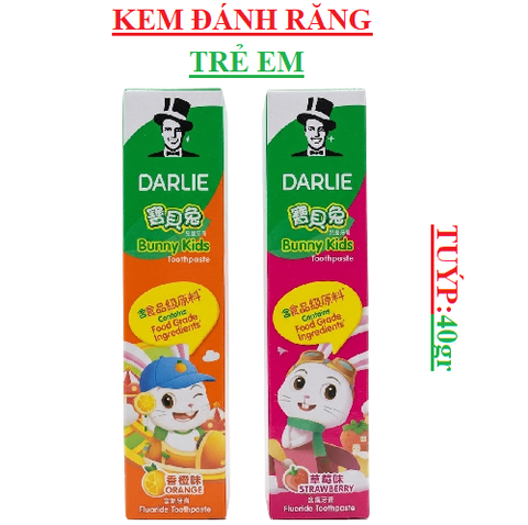 Kem đánh răng trẻ em Bunny kids Darlie tuýp 40gr