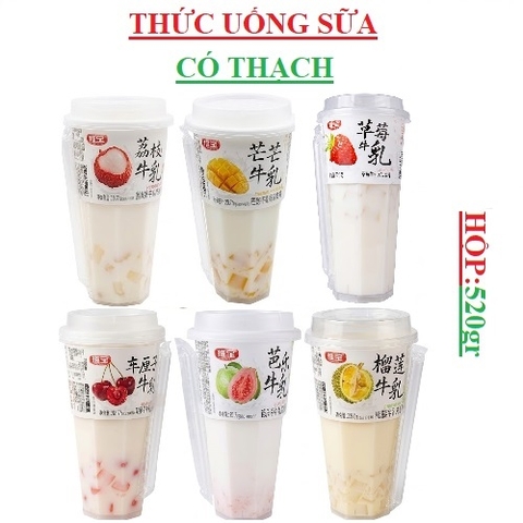 Nước sữa chua có thạch weibao hộp 520gr