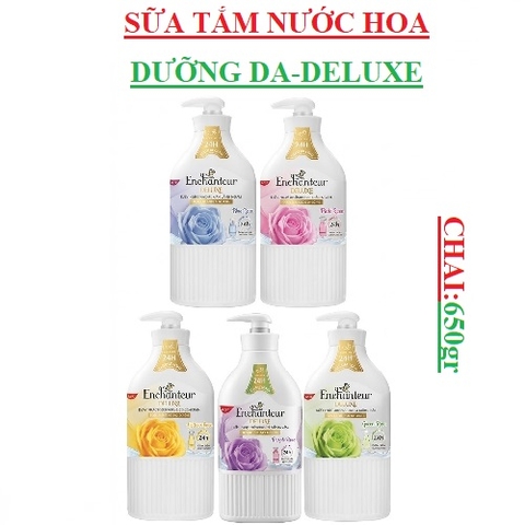 Sữa Tắm Nước Hoa Dưỡng Da Enchanteur Deluxe chai 650ml