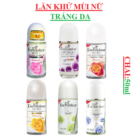 Lăn khử mùi trắng da Enchanteur White chai 50ml