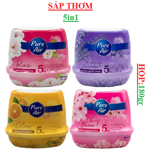 Sáp thơm 5in1 pure air hộp 180gr