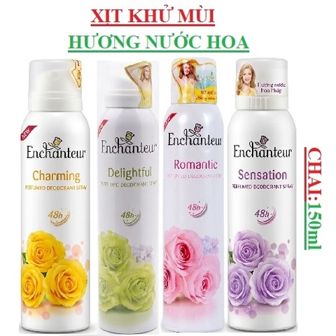 Xịt Khử Mùi Enchanteur Hương Nước Hoa  chai 150ml