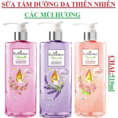 Sữa tắm nước hoa dưỡng da  thiên nhiên Enchanteur Naturelle chai 510ml