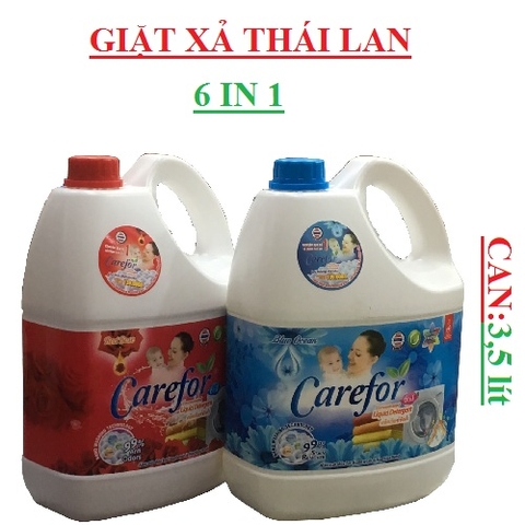 Nước giặt xả thái lan 6in1 carefore can xách 3500ml