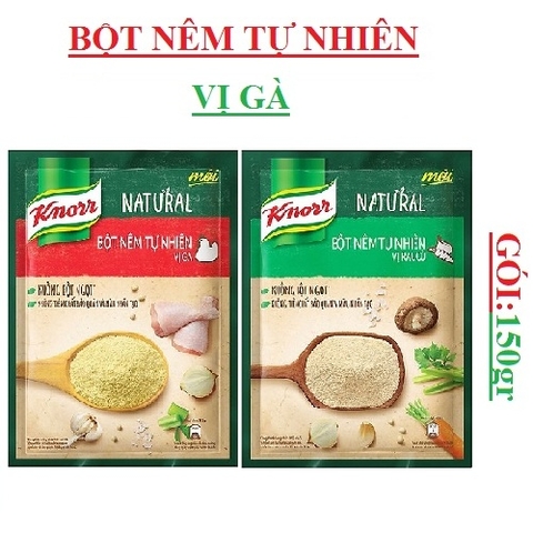 Bột nêm tự nhiên natura Knorr 150g vị gà, vị rau củ