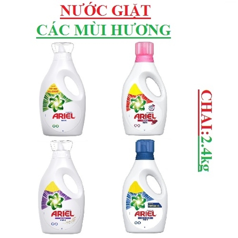 Nước giặt ariel downy, giữ mầu, khử mùi ẩm mốc, đậm đặc chai 2,4kg