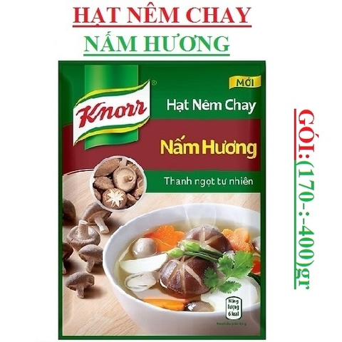 Hạt nêm chay Knorr Nấm hương 170g, 400g