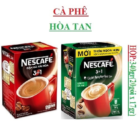 Nestcafe 3in1 cà phê đậm đà hài hòa, cà phê rang xay hòa tan hộp 340gr(20gói *17gr)