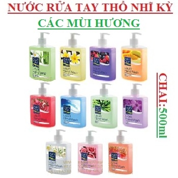 Nước rửa tay mềm da Thổ Nhĩ Kì Aqua Vera 500ml