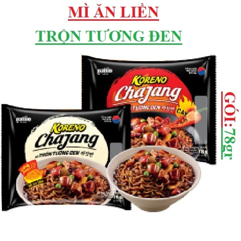 Mì ăn liền trộn tương đen chajang koreno paldo gói (70-:-78)gr