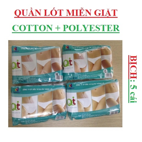 Quần lót  dùng 1 lần  cotton QT (bịch 5 cái) M,L,XL,XXL