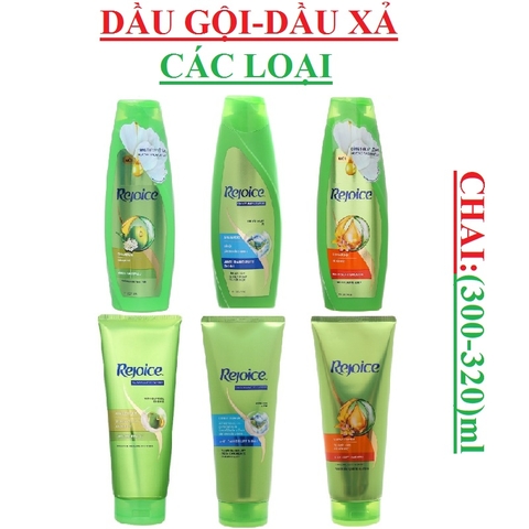 Dầu gội rejoice, dầu xả rejoice ngăn rụng tóc, sạch gầu, siêu mềm, siêu mượt, óng chai 320ml